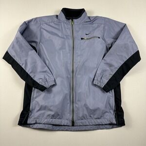 Vintage‎ Nike Running Full Zip Windbreaker Jacket Womens Small Reflective Active